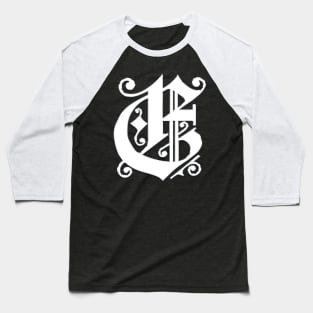 Silver Letter E Baseball T-Shirt